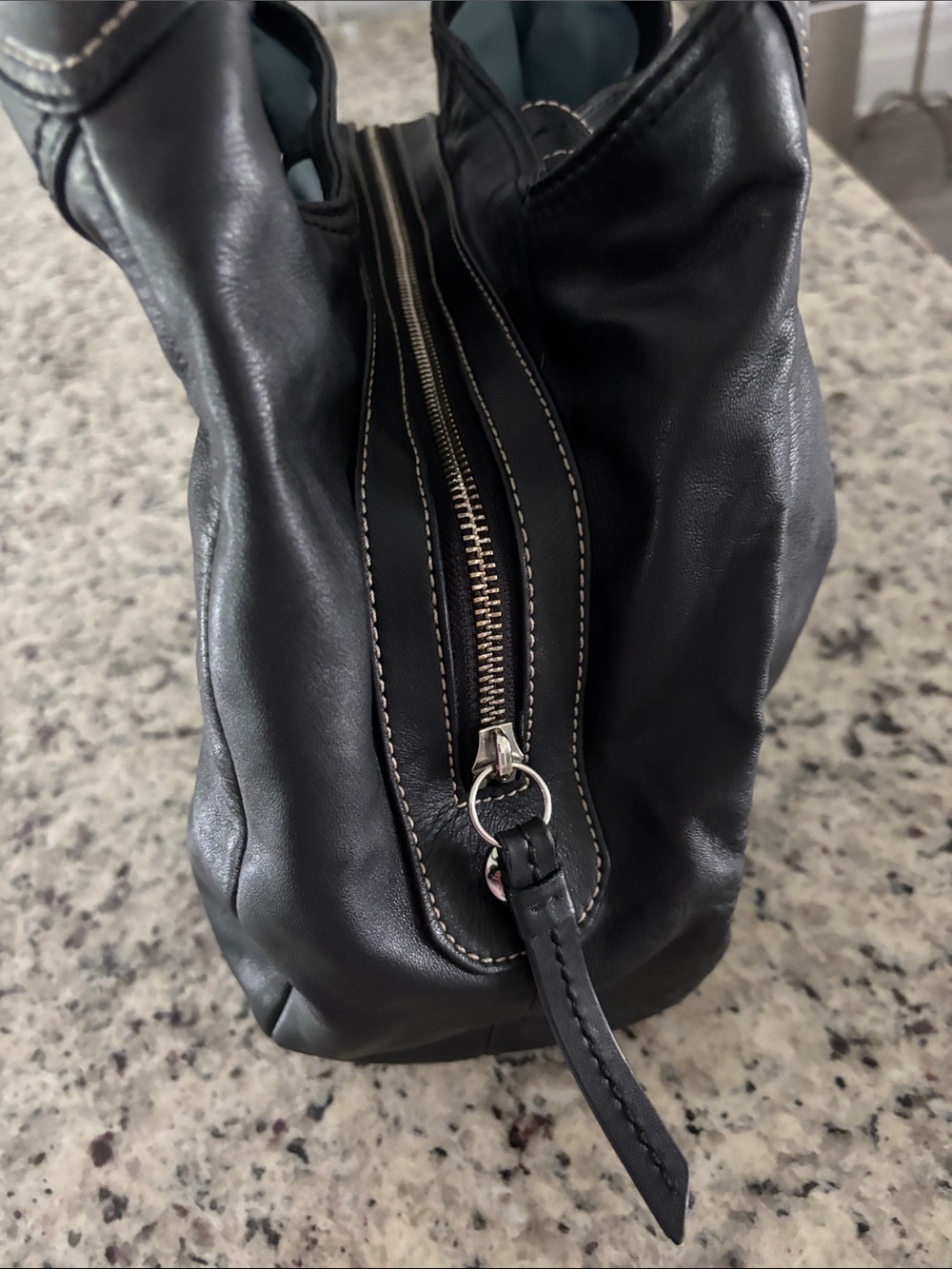Coach Large SoHo Lynn Hobo Bag Leather Shoulder Handbag Purse Black Pre-Owned - Picture 12 of 15